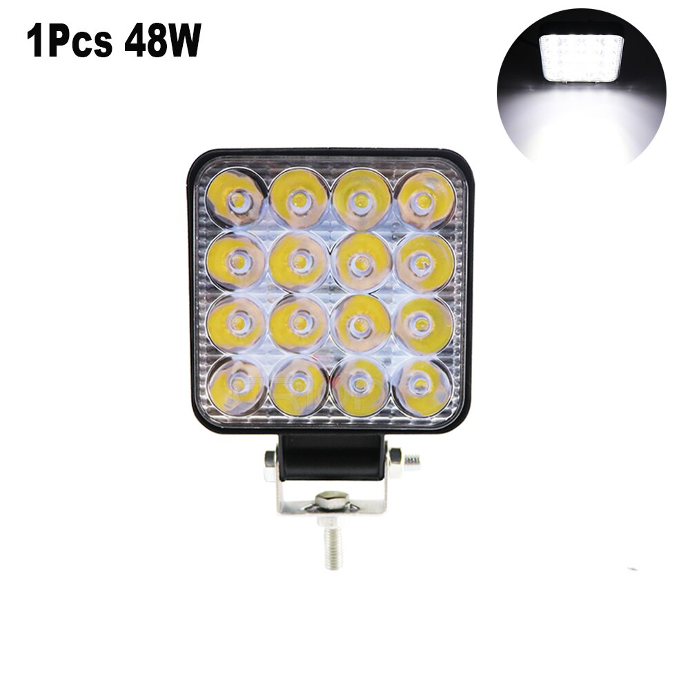 6 Inch Round 12V 24V LED Work Light Spotlight Offroad Car Truck - LED