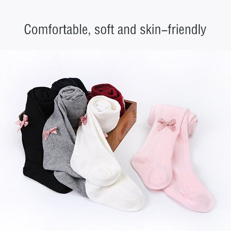 0-2 jahre Neue Baby Mädchen Baumwolle Gestrickte Strumpfhosen freundlicher Frühling Herbst Winter Bowknot Collant Kleinkind Kawaii Nette Socken strumpfhosen