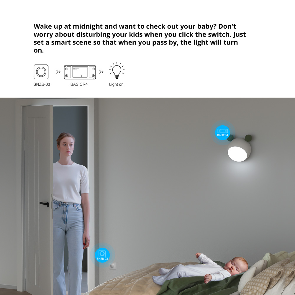 SONOFF BASIC R4 Wi-Fi ESP32 Chip Smart Switch Smart Scene Magic Switch Mode eWeLink Remote Control with S-MATE2 R5 Alexa Google