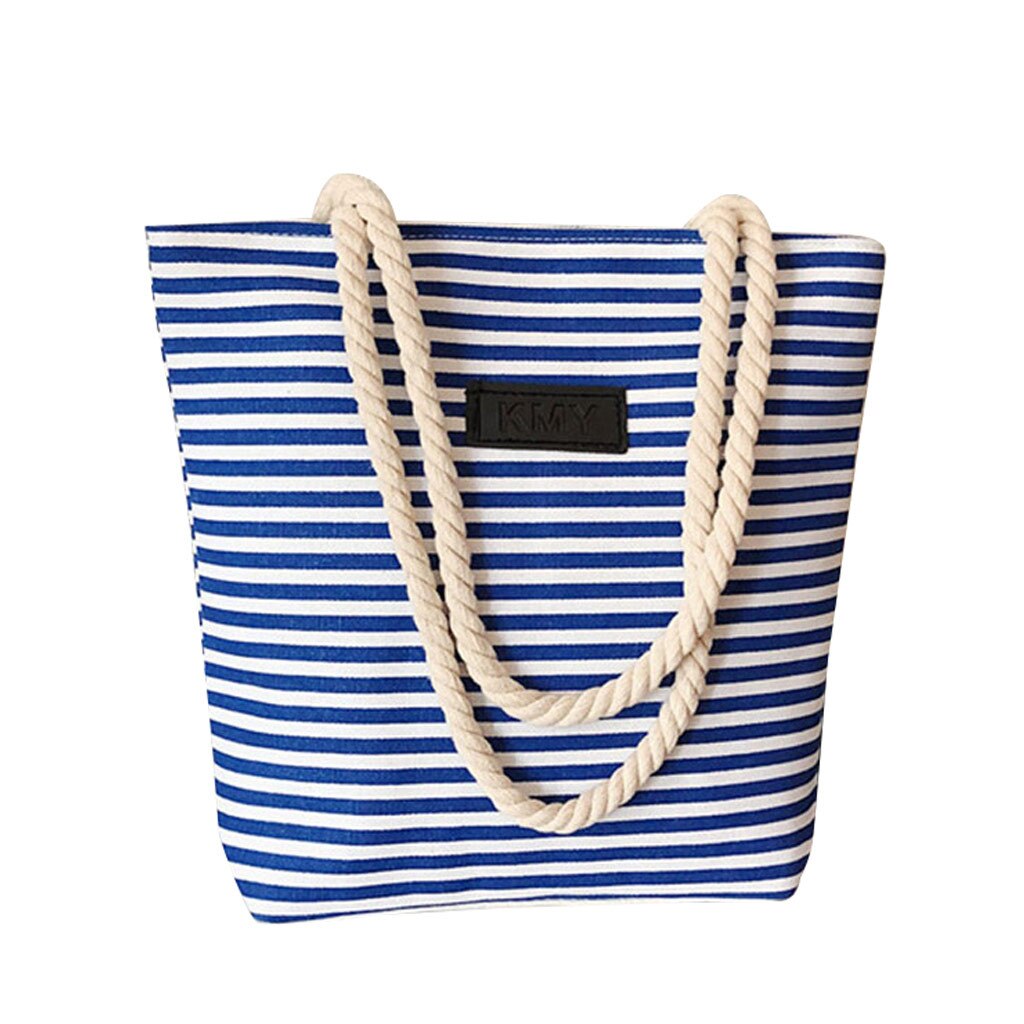 30 # Grote Capaciteit Riem Tas Voor Dames Streep Riem Tas Mode Grote Capaciteit Riem Tas canva Bag Trend Product Portemonnee: Blue