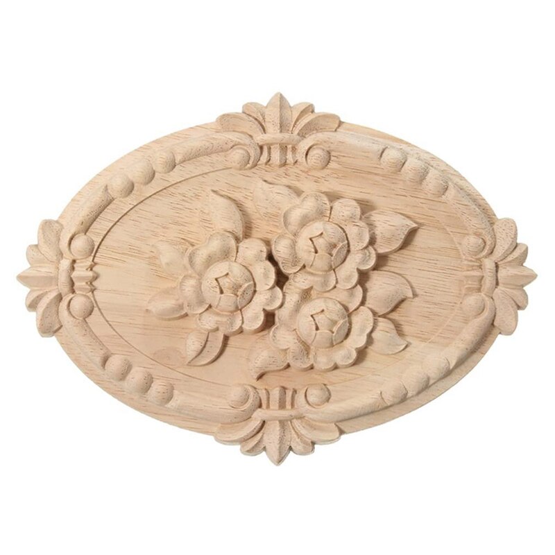 2 stuks meubel snijwerk hoek retro houten ornament voor deur kast raam 21 x 15cm