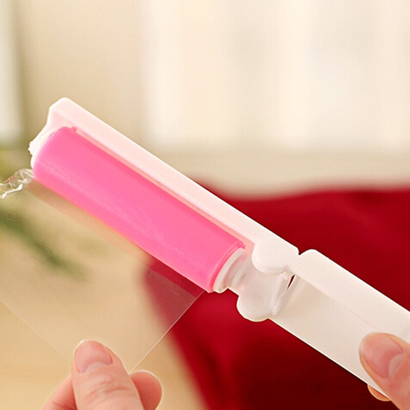Hair Remover Foldable Washing Viscous Device Portable Clothing Pet Hair Remover Carpet Sheet Dusting Brush Cleaning Sweater: rose red