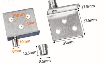 set Invisible Cabinet Hinge Up and Down Door Pivot Hinge for Wood Panel Cupboard Display support bracket Furniture Hardware: Gold