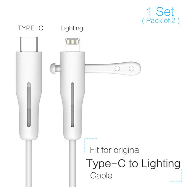 Kabel Schutz Für Apfel iPhone USB Ladegerät Kabel Veranstalter Schoner Draht Wickler Schutz Für iPhone Typ C Kopfhörer Kabel: 8pin to C kabel