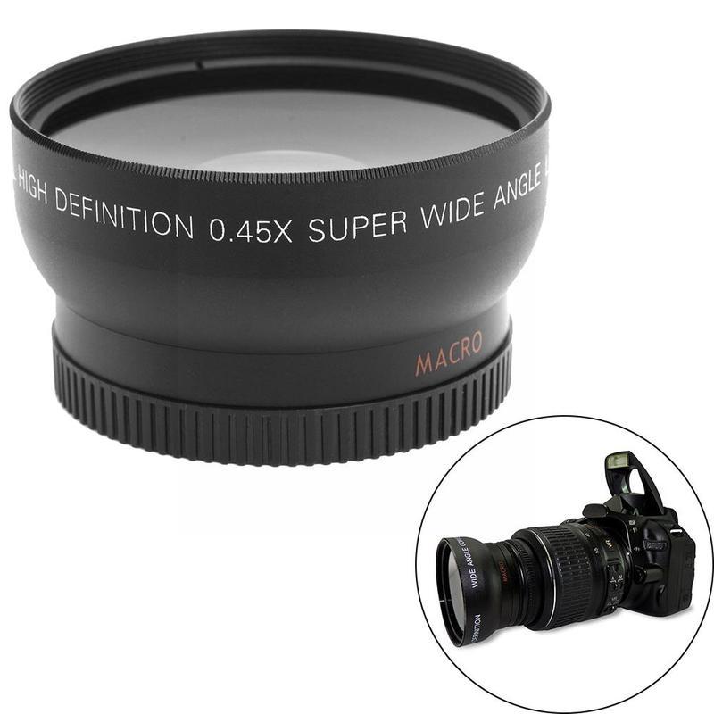 52mm 0.45x Objectif Grand Angle Objectif Macro Pour D50 D60 D70s D3000 D3100 D3200 D300s D70 D90 Caméra Lentille Large Accessoires U6j1