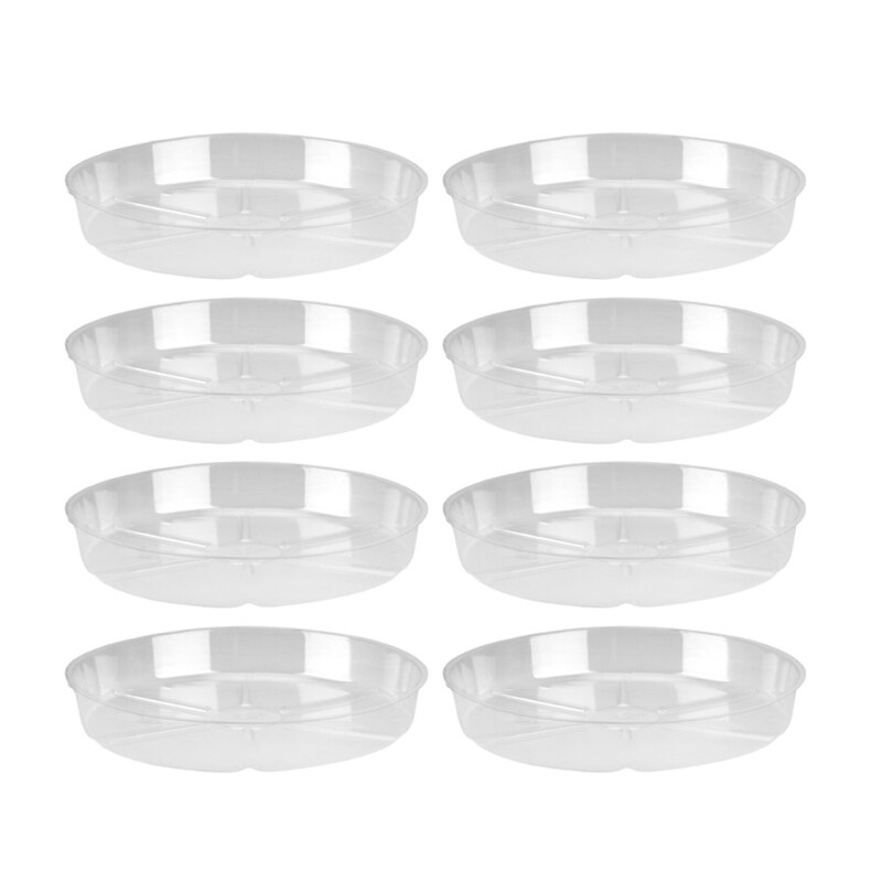 Clear Plastic Garden Plant Saucers Water Drip Tray Base Indoor Outdoor Flower Pot Holder Storage Plate Dish Planter G2AB: 1