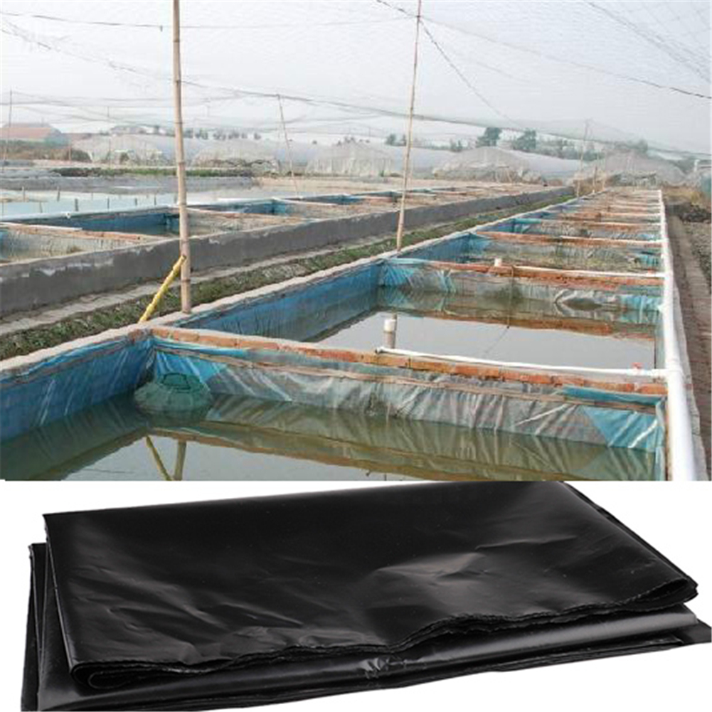 Black Pond Liner Water Garden Fish ponds Streams 0.2mm Thicken Waterproof Pond Liner HDPE Rubber Fish Pool Film