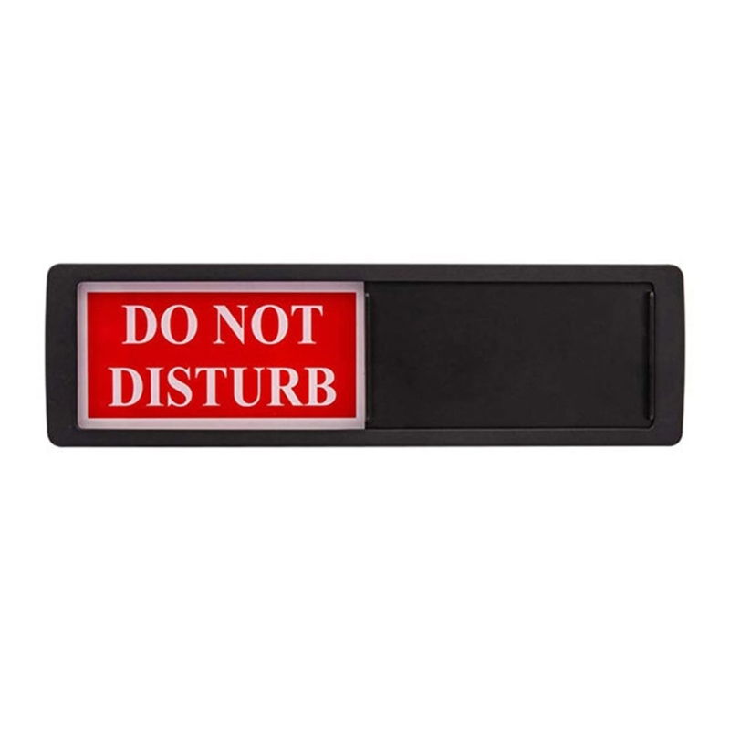 Do Not Disturb Convenient Room Sign Vacant Occupied Door Signs In Use Slider for Bathroom and Meeting: black
