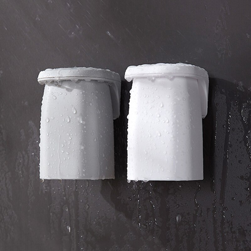Ventosa magnética para baño, vaso de plástico montado en la pared, soporte para repisa de drenaje, cepillos de dientes, TI99 para el hogar