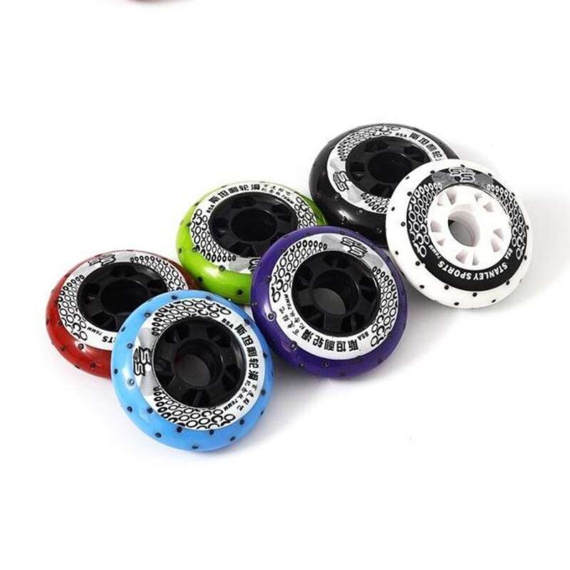 52 Fire Stenen Roller 8 Stks/partij 85A Inline Skates Wielen Sliding Roller Wielen Slalom Gratis Schaatsen Wielen 72 76 80mm LZ102