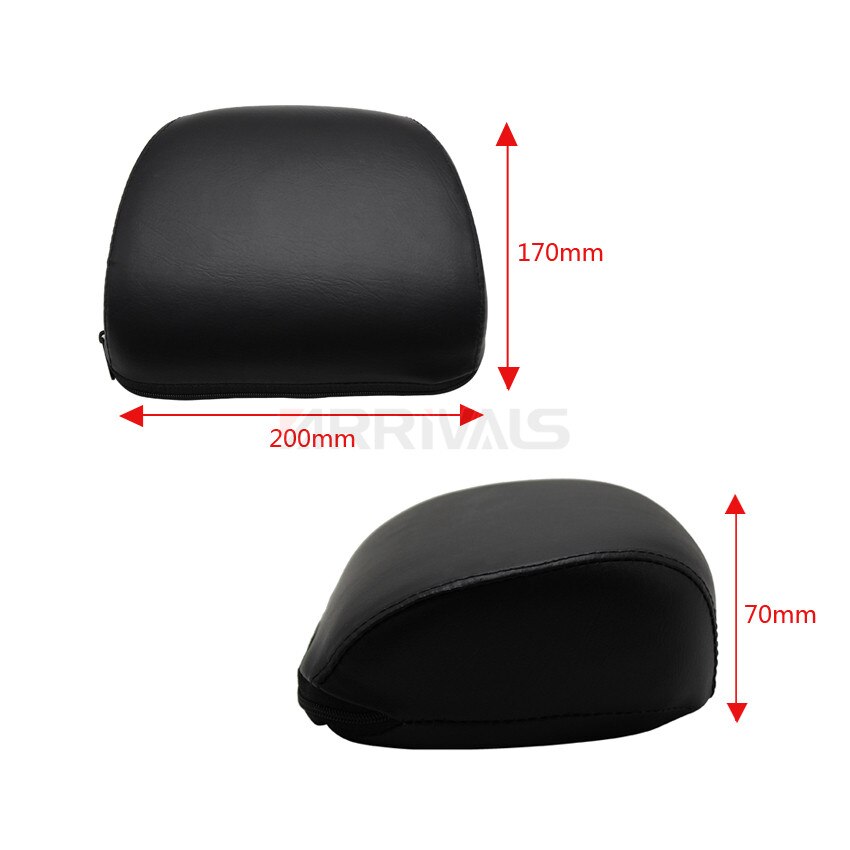Coussin Top Case Appui-Dos Passager Moto PU Noir - Universel Pour 883 1200 48