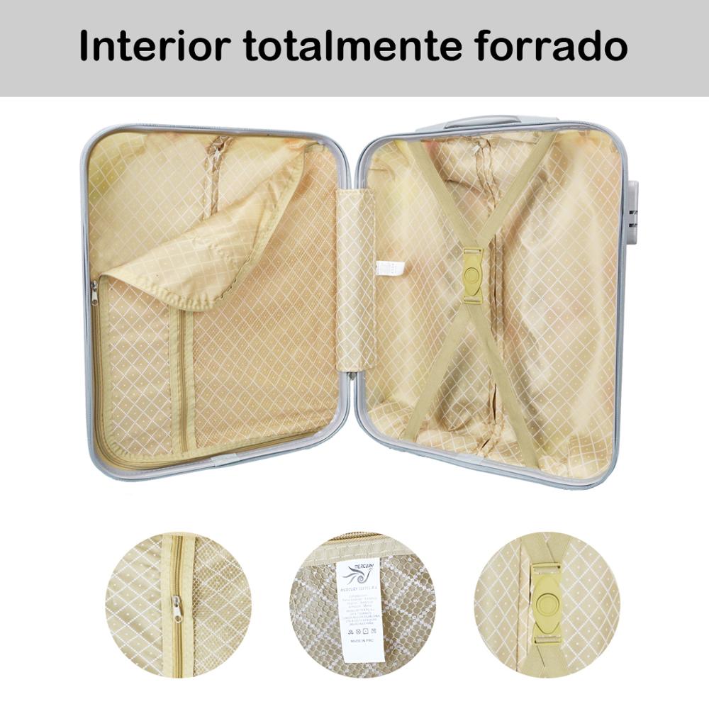 MERCURY TEXTIL - Maleta pequeña para Cabina rígida 4 Ruedas 360º Gira Equipaje de Mano 39X20X54