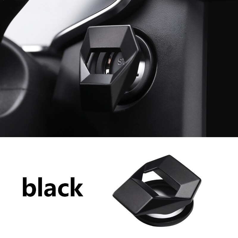Car Engine Start Stop Button Cover for Nissan 370Z Altima GT R Maxima Murano Rogue Sentra Kicks: Black