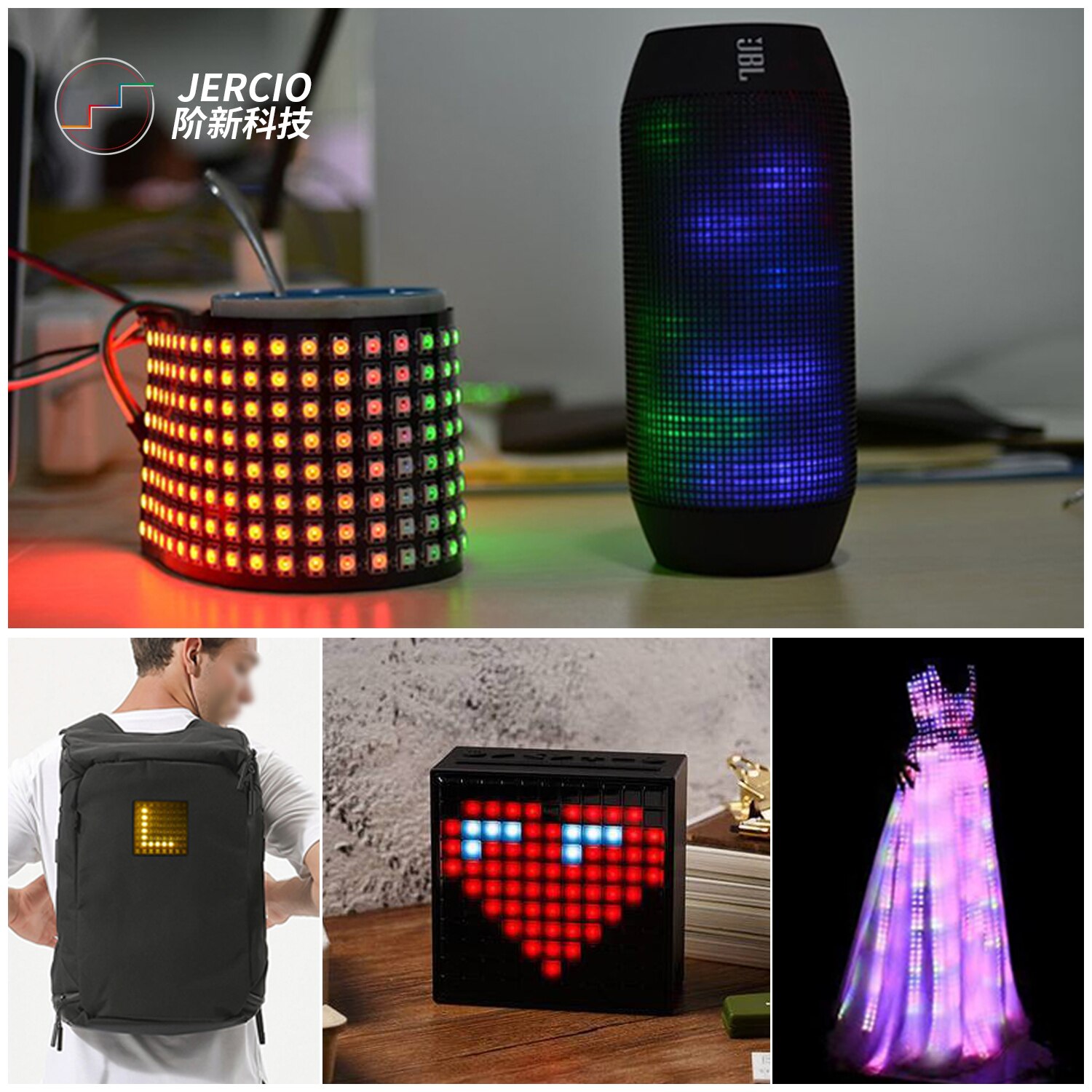 WS2812B RGB Flexible 16x16 Pixel Panel Matrix Screen ECO Led Module WS2812 IC Individually Addressable DC5V