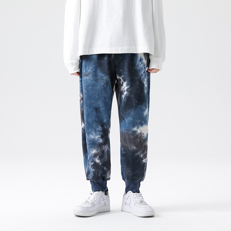 Männer Straße Tie Dye Jogginghose Harajuku 100% Baumwolle Bequeme Hose Jogger Neuheiten Trend Track Hosen