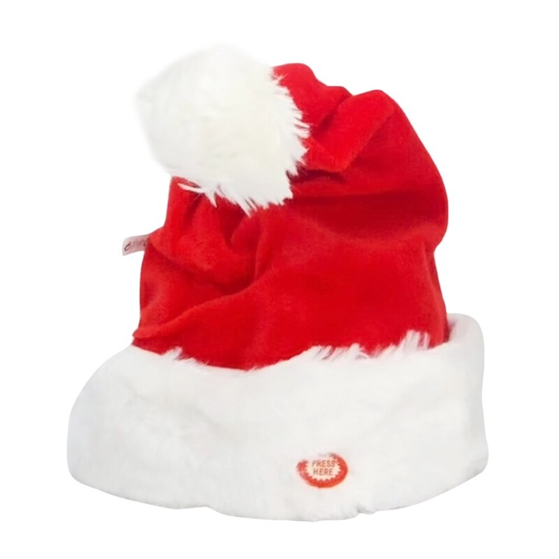 Christmas Decoration Ornaments Electric Christmas Hat with Singing and Dancing Function Funny Plush Cap Novel Christmas