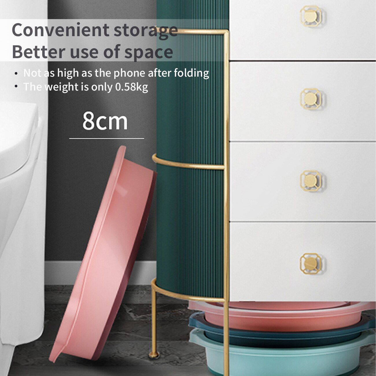 Plastic Folding Bucket Foot Bath Bucket Bathroom Foldable Foot Tub Wash Basin Laundry Buckets Portable Water Container