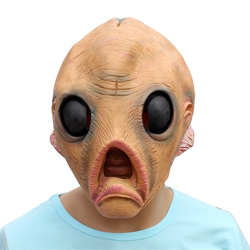 Halloween Party Cosplay alien Hoofd masker grote ogen alien masker cosplay Halloween Cosplay Scary Alien Uitvoeren props
