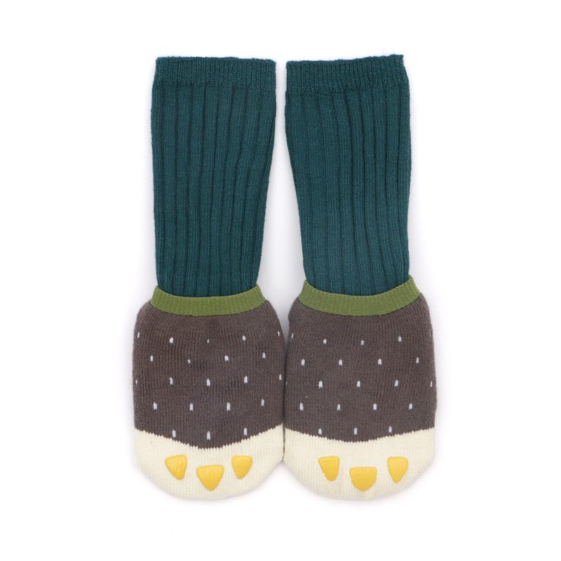 1Set Herfst Winter Baby Sokken Afneembare Kinderen Anti-Slip Vloer Sokken Voor 0-5Y Baby Kids Vier Seizoen cartoon Katoenen Sokken: C / 3-5T