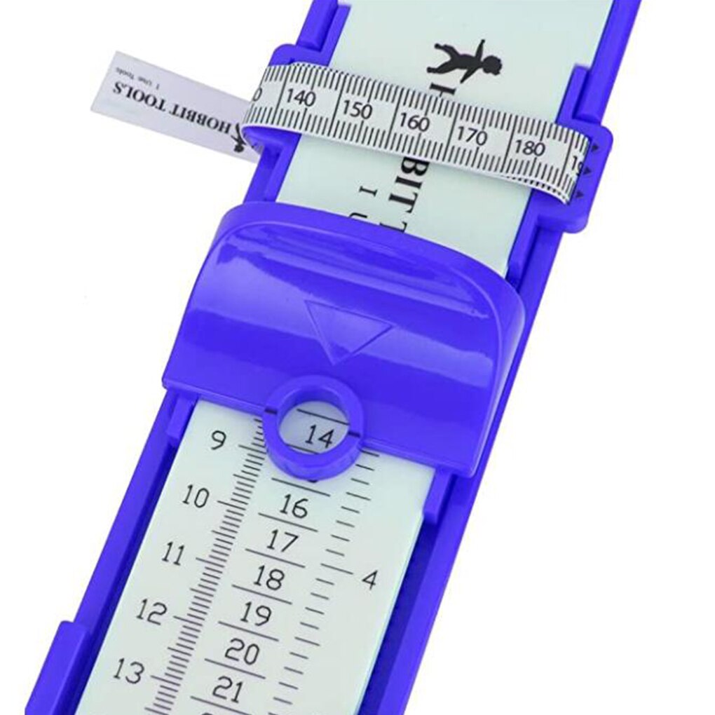 0-20cm Children Shoe Size Ruler Kids Foot Adjustable Plastic Measuring Gauge Tool Shoe Sizer