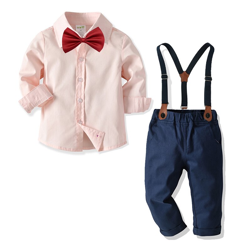 Jungen Anzüge Blazer Kleidung Anzüge Pro Hochzeit formell Party Weiß Baby Shirt Hose Kinder Junge Outerwear Kleidung einstellen: Rosa Blau 20A886 / 5T