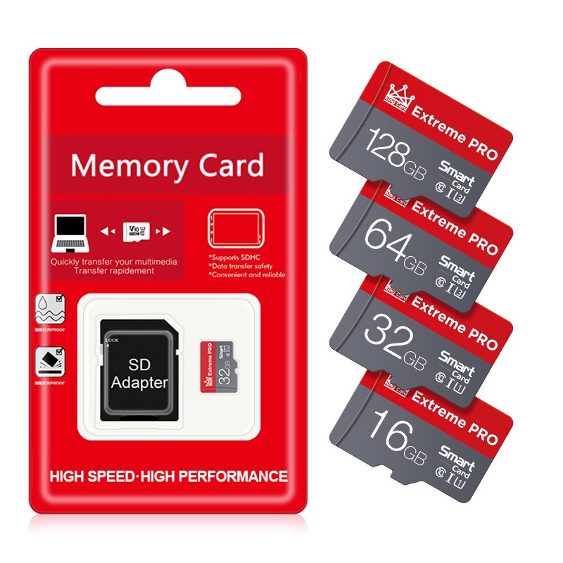 Capacité réelle Micro carte sd 128GB 64GB U3 UHS-3 32GB 16GB Class10 UHS-1 carte mémoire flash carte Microsd TF/SD cartes