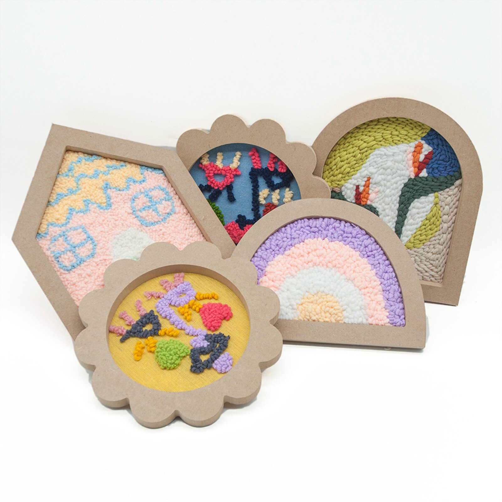 Embroidery Wood Frame Circle Hoop Cross Stitch Craft Rack Handmade Sewing Kit