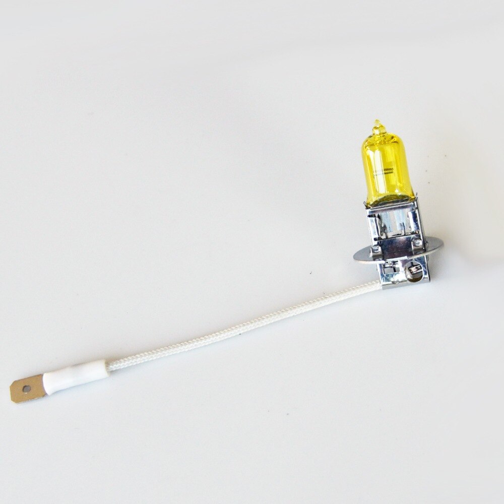 Halogen Lamp H3 12V 55W Yellow 3000K HeadLight Xenon Glass Replacement Car Light Auto Bulb 2 PCS(1 Pair)
