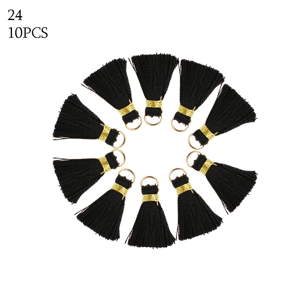 10 sztuk/partia 2cm mini jedwabiście frędzle kolorowe mały kutas robić tworzenia biżuterii materiały krawieckie domu dekoracja zasłony DIY sztuka i rękodzieło: 24