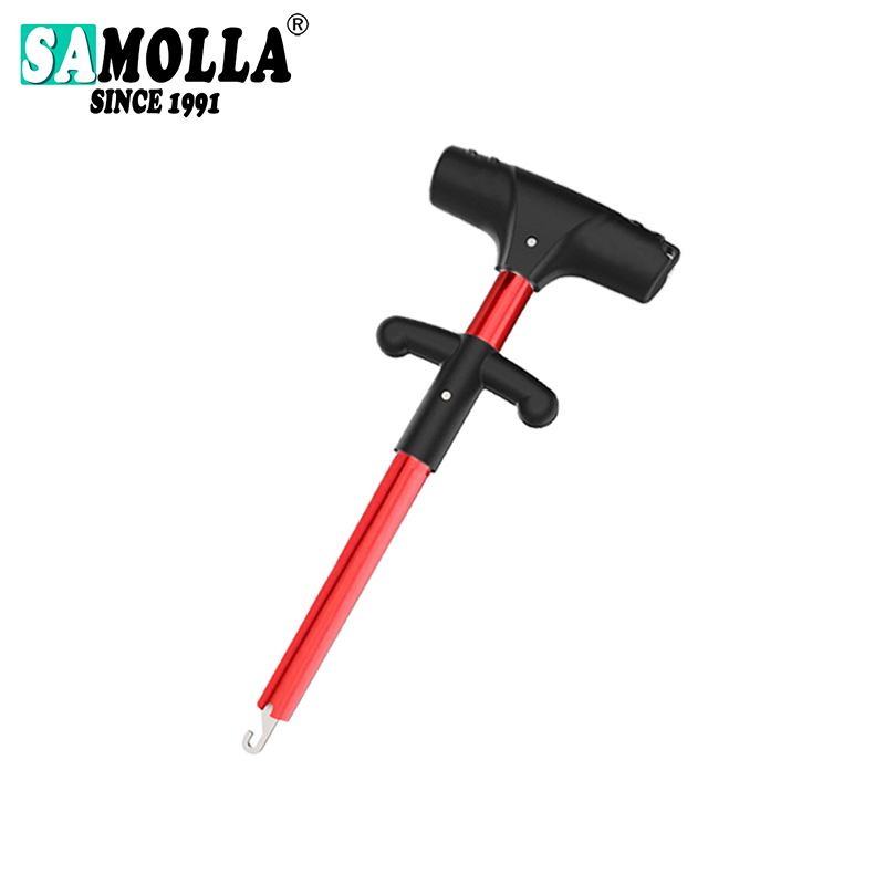 Herramienta removedora de anzuelos de pesca, removedor de señuelos de pesca, separador de anzuelos de tubo de aluminio, Extractor portátil de anzuelos: Blanco