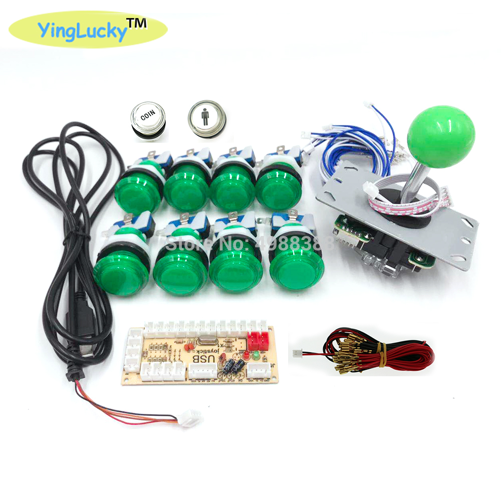 Joystick de atraso zero arcada kit diy led botão + joystick + usb codificador chicote de fios controlador usb para arcade mame jogo arcade