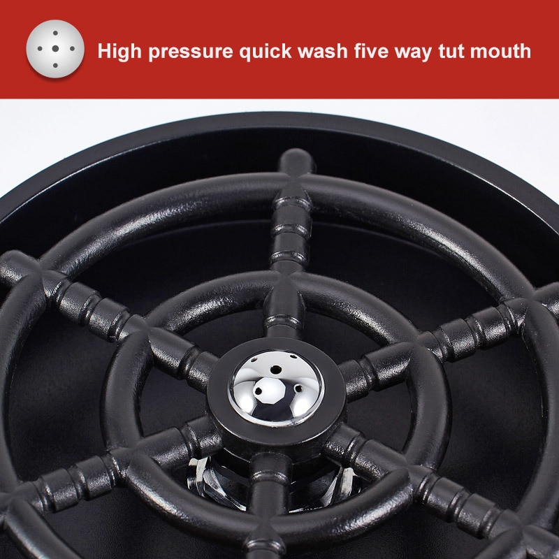 Rinser Automatic Glass Cup Washer High Pressure Bar Kitchen Beer Milk Tea Cup Cleaner Sink Accessories