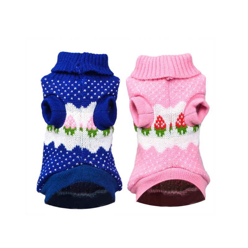 Kleine hond aardbeienkleding chihuahua hondentrui puppy warme jas goedkope kleding huisdier honden katten breigoed winterkostuum voor gatos