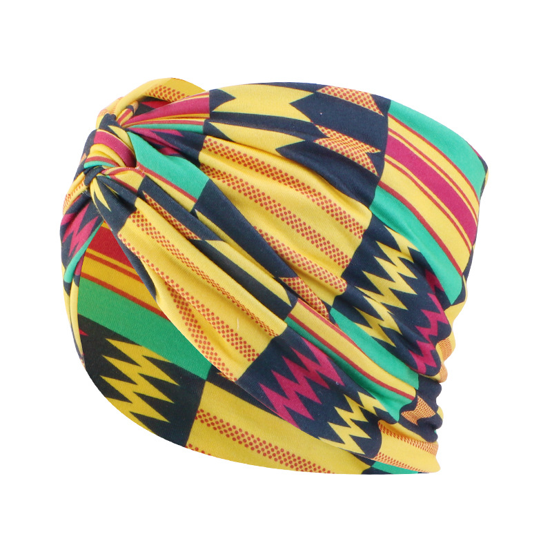 Bandeau torsadé imprimé africain pour femmes, bandeau élastique de sport, écharpe pour cheveux, large bandeau extensible, accessoires pour cheveux: GRIS