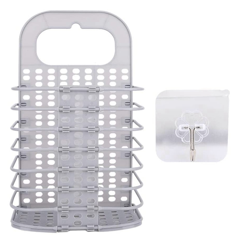 Flokoo - Wasmand Hangend - 2 Stuks - Bruin - 120 Liter - Hangende Opvouwbare Waszak