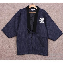 Japanse Mannen Hanten Winter Warm Gewatteerd Katoen Kimono Haori Jas Outterwear Casual Home Kleding Mannen Losse Overjas DH051