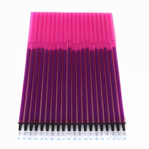 4Pcs/ Set 0.38mm Erasable Rod Gel pen Handle Blue / Black Ink Pen Rod for School Office Writing Supplies Kids Stationery: 20Pcs purple Refill