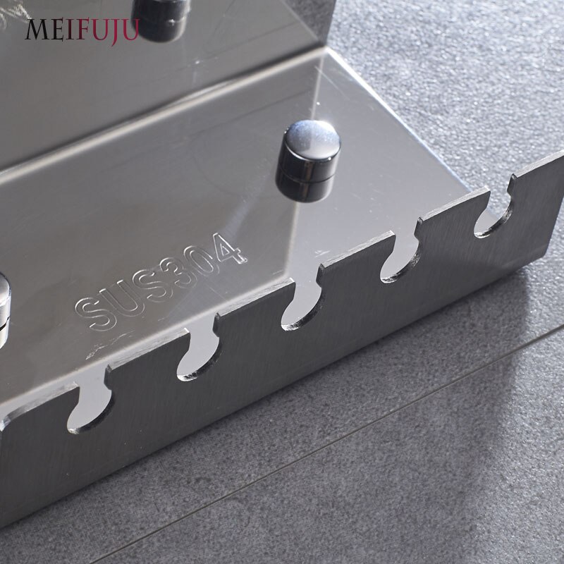 MEIFUJU Black Bathroom Shelves SUS304 Stainless Steel Toothbrush Holder with shelf phone Dish Wall-mounted Bathroom Accessories