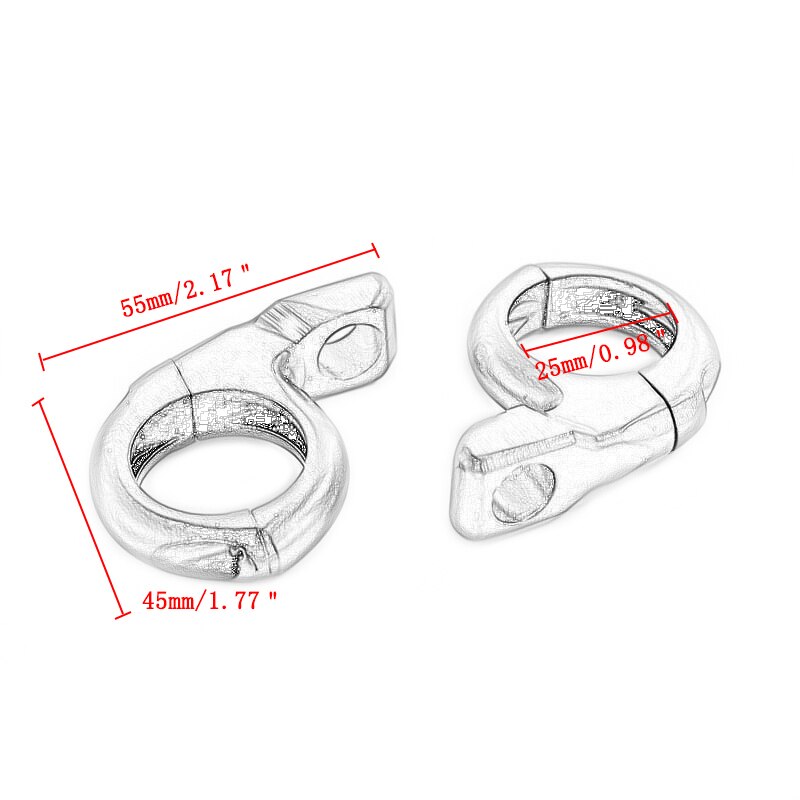 2 stücke 1 ''25mm Motorrad Aluminium Lenker 10MM Spiegel Adapter Blinker Halterung Klemme