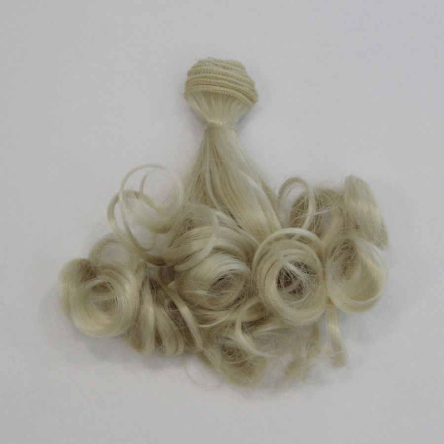 Doll Wig Hair 15cm Diy Tresses For Handmade Baby Toy and Doll Long Doll Hair Curly Thick Wavy Doll Hairs: 3