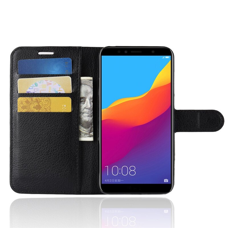 Funda con tapa de lujo para Huawei Honor 7C, Funda de cuero de poliuretano para Huawei Honor 7C 7 C AUM-L41 versión europea RU, 5,7