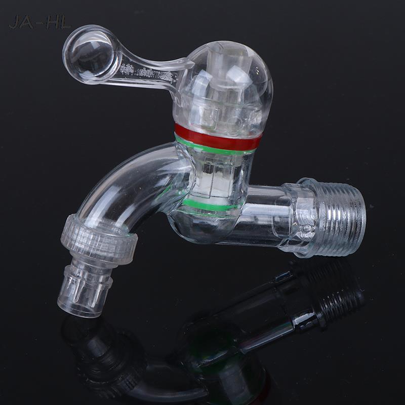 Plastic Male Thread Faucet PC Water Tap Garden Irrigation Connector Washing Machine Water Valve Bibcocks Accessories 15mm 20mm