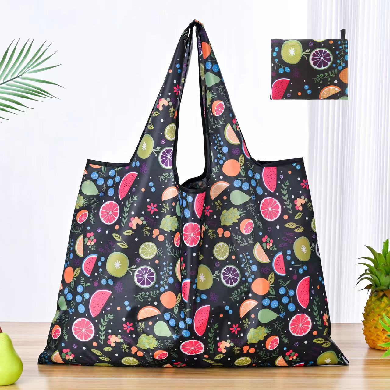 Gjenbrukbare handleposer store vaskbare handleposer bærbare sammenleggbare miljøvennlige nylon kraftige lommevesker