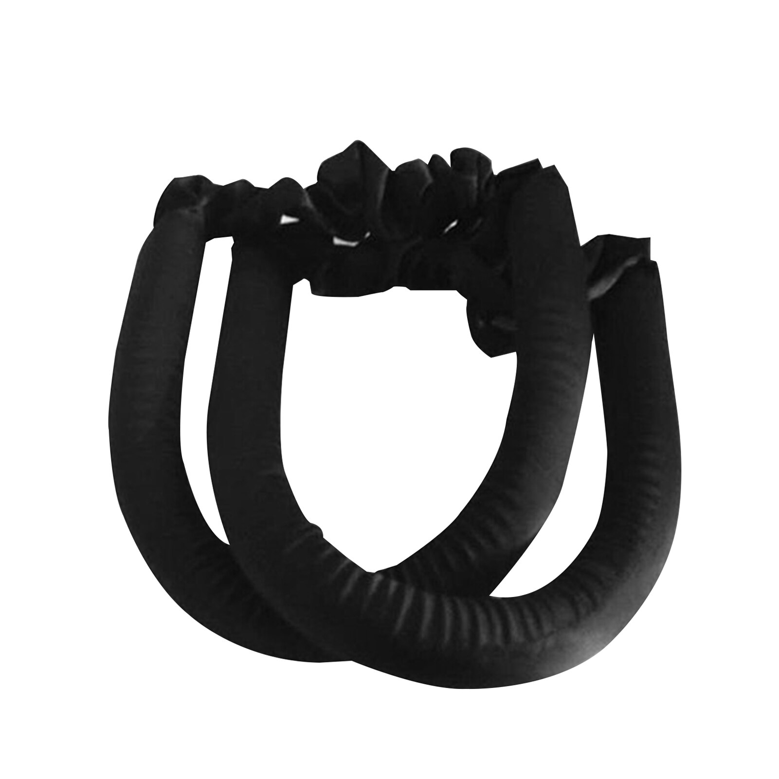 Heatless Curling Staaf Hoofdband Krullen Zijden Lint Lui Krultang Haar Rollen Slapen Soft Wave Formers Vrouwen Haar Styling Tools: Black