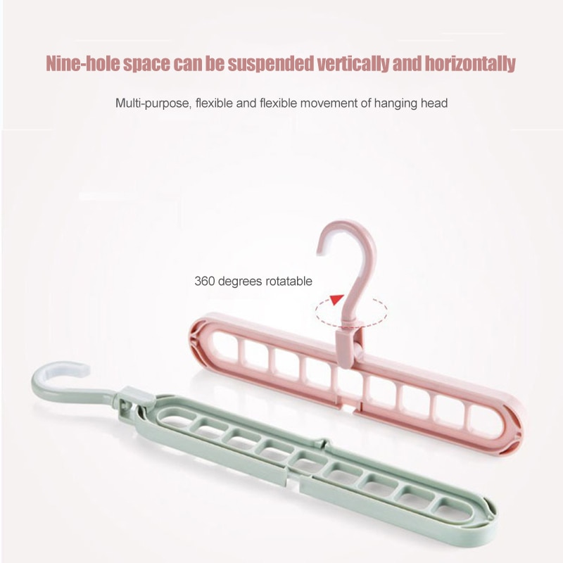 Soporte de múltiples puertos círculo percha de ropa giratoria antideslizante percha plegable colgante portátil para el hogar húmedo seco Almacenamiento de ropa Hange
