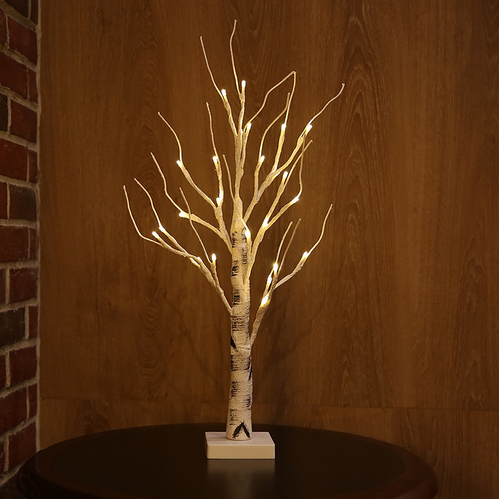 Luces LED blancas cálidas preinstaladas para decoración de jardín, árbol de luz con textura Natural, Lámpara decorativa para exteriores