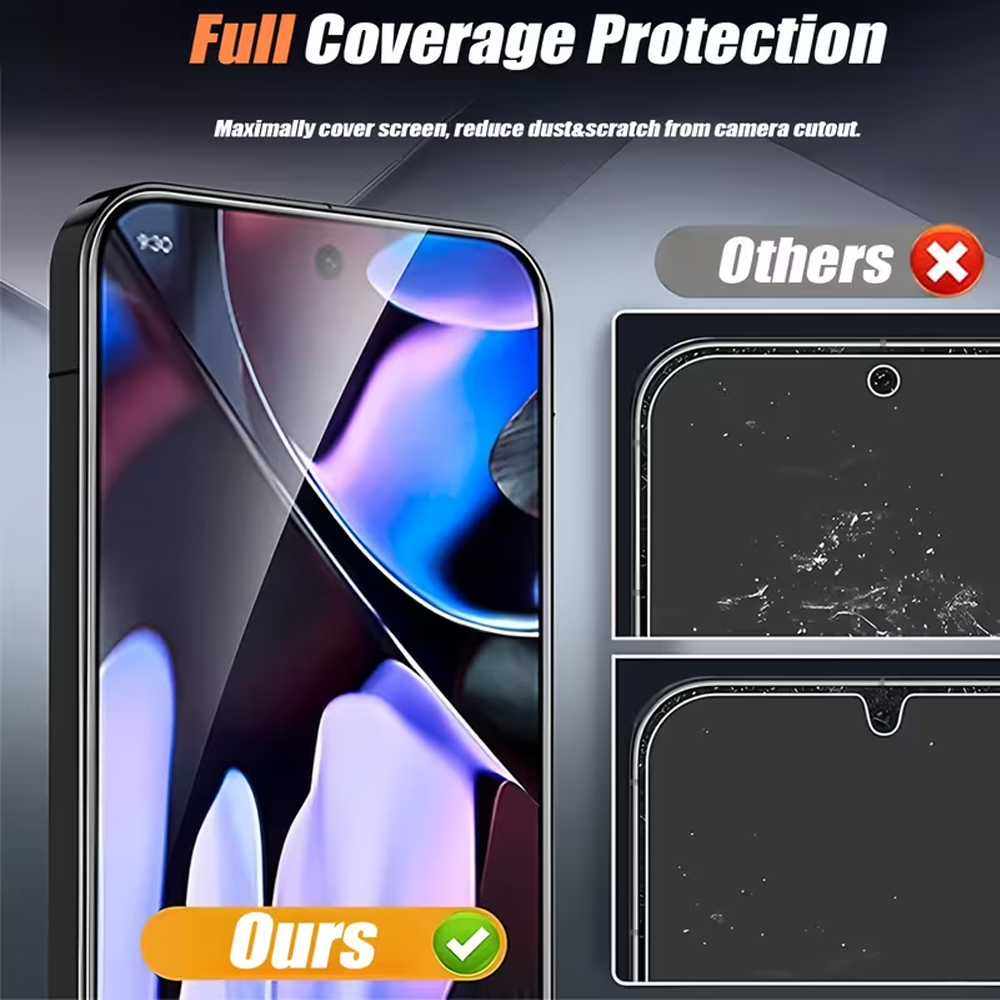 4/1 Stück Panzerglas für Google Pixel 9 Profi XL 10 Profi XL 9 Profi 10 10Profi 9A Schutzglas Displayschutzfolie Fingerabdruck-Entsperrung