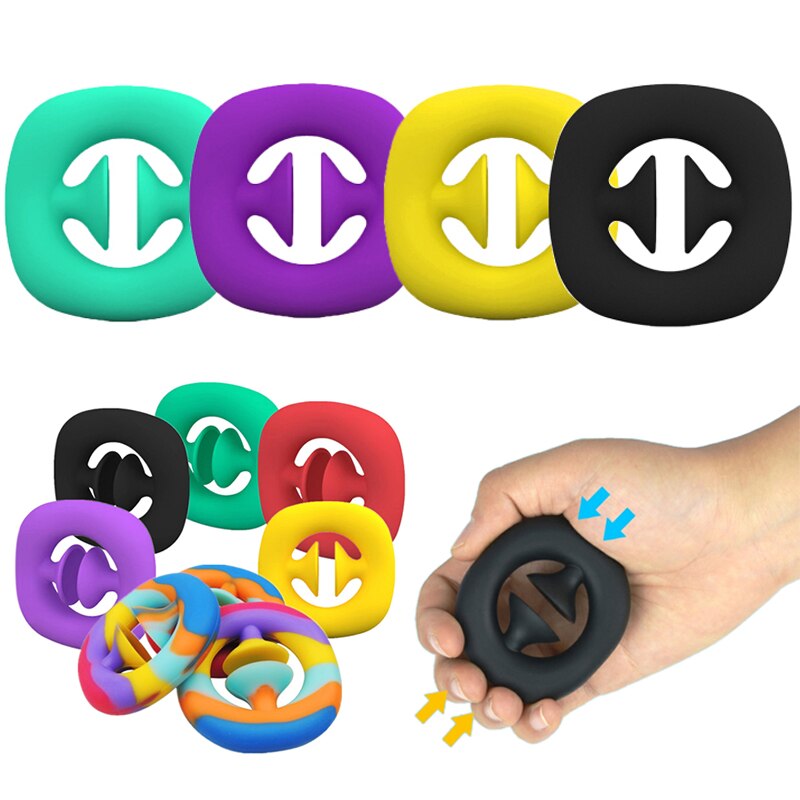 Erwachsene Kind Anti Stress Finger Hand Grip Stressabbau Zappeln Spielzeug Einfache Dimple Stress Dekompression Pop Finger Zappeln Spielzeug