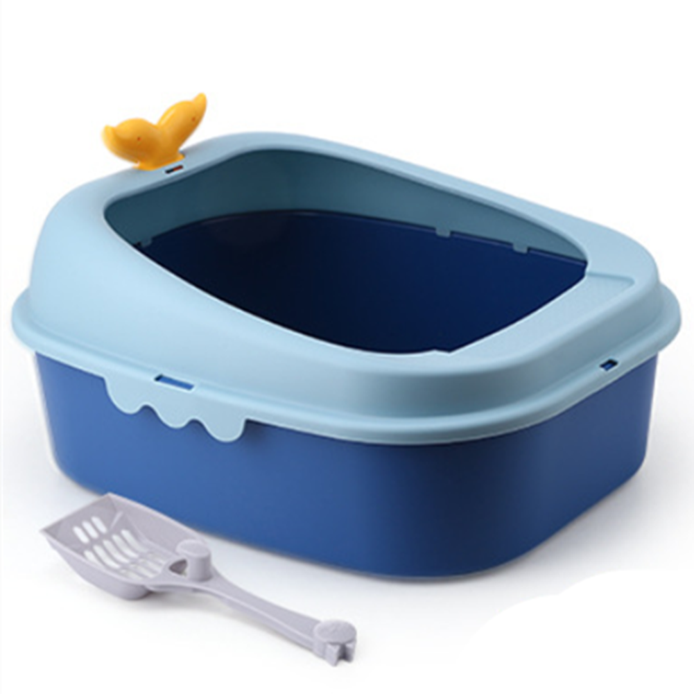 Kuweta dla kota plastikowe czyszczenie robić domu z psim Kot Supplie lekkie zwierzęta odporne na pękanie odporne na pęknięcia anty-łamanie kuweta dla kota: styl 3 niebieski / mały rozmiar
