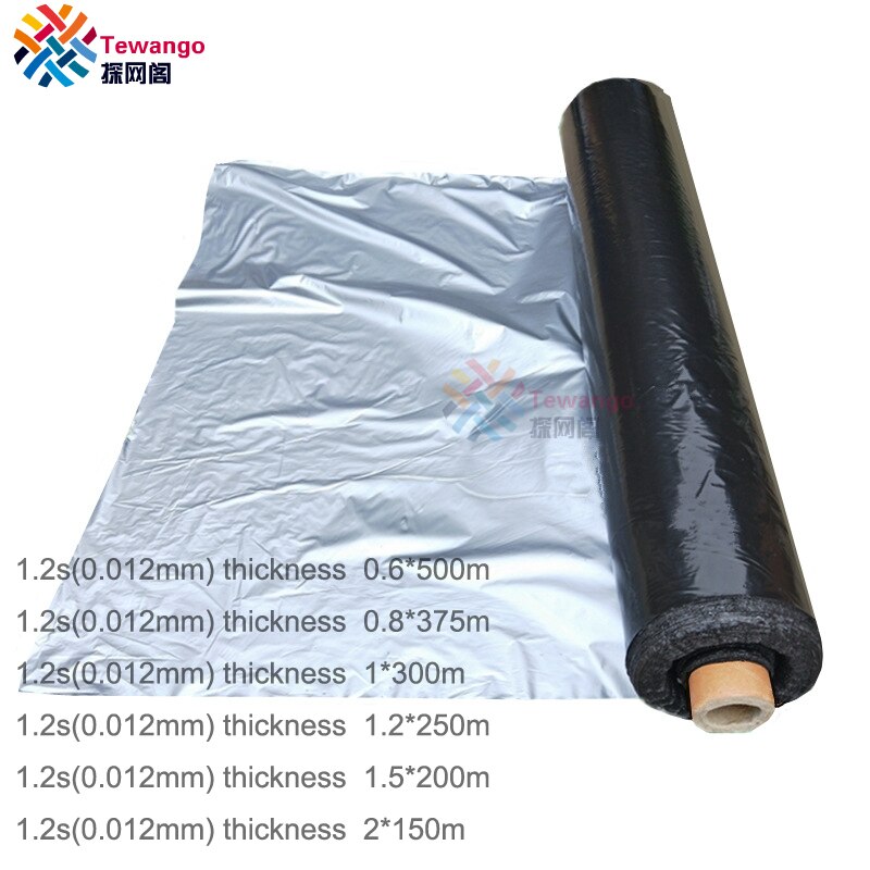 Multímetro de plástico negro y plateado para agricultura, 0,02mm de ancho, 1M, para invernadero, Control orgánico del calor, película de tierra, novedad